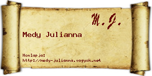Medy Julianna névjegykártya